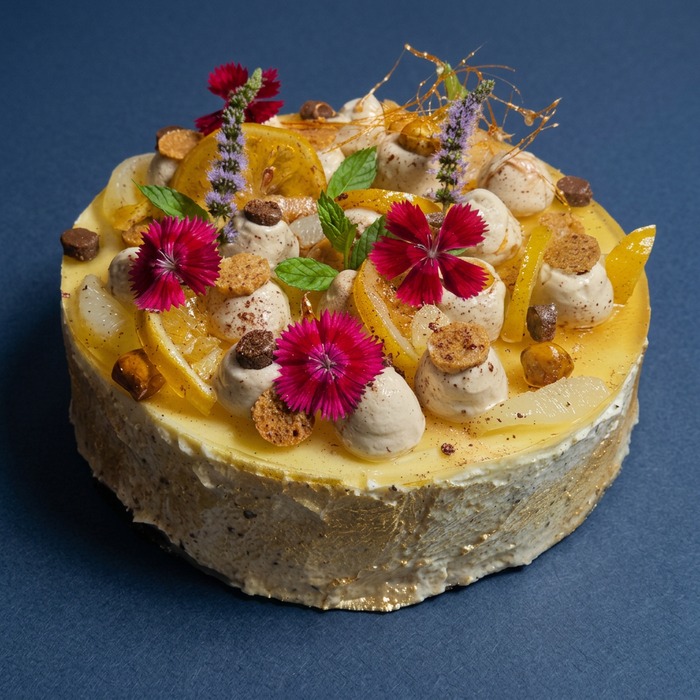 Entremets citron & noisette